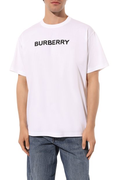 Хлопковая футболка BURBERRY, арт. 8055309A1464, фото 3