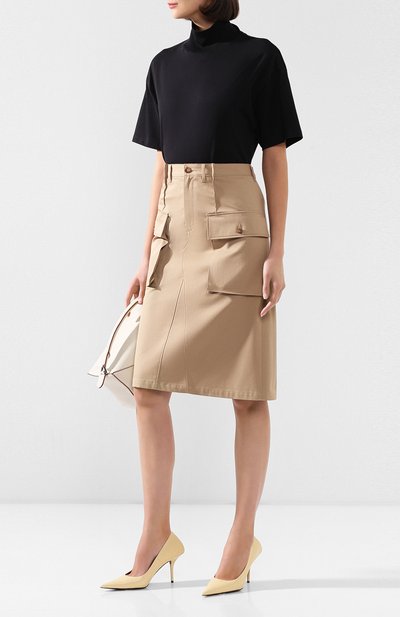 Хлопковая юбка MAISON MARGIELA бежевого цвета по цене 61900 руб., арт. S51MA0408/S52585, фото 2 Хлопковая юбка MAISON MARGIELA, арт. S51MA0408/S52585, фото 2
