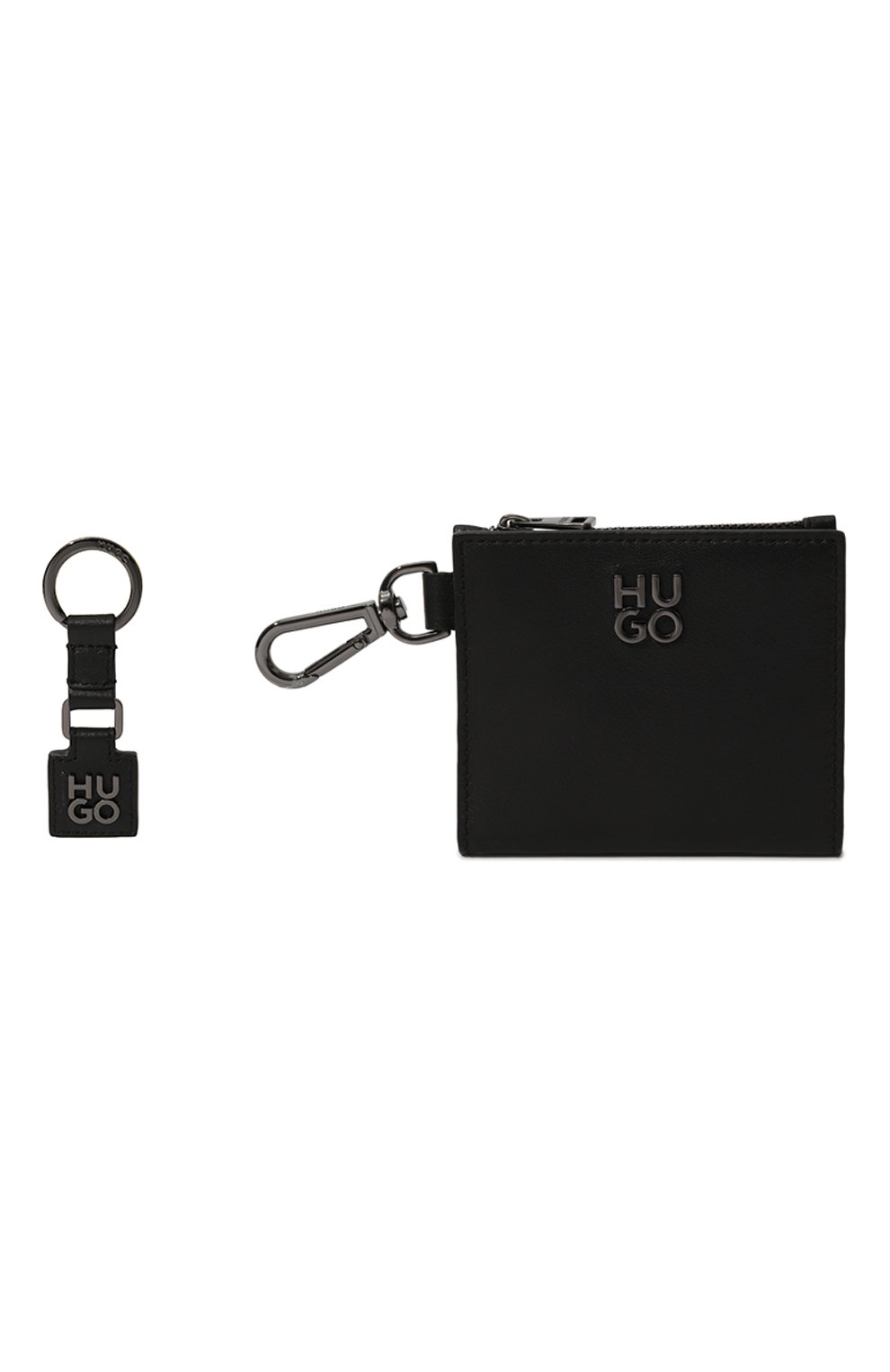 Комплект из портмоне и брелока HUGO черного цвета по цене 13700 руб., арт. 50517006, фото 1 Комплект из портмоне и брелока HUGO, арт. 50517006, фото 1