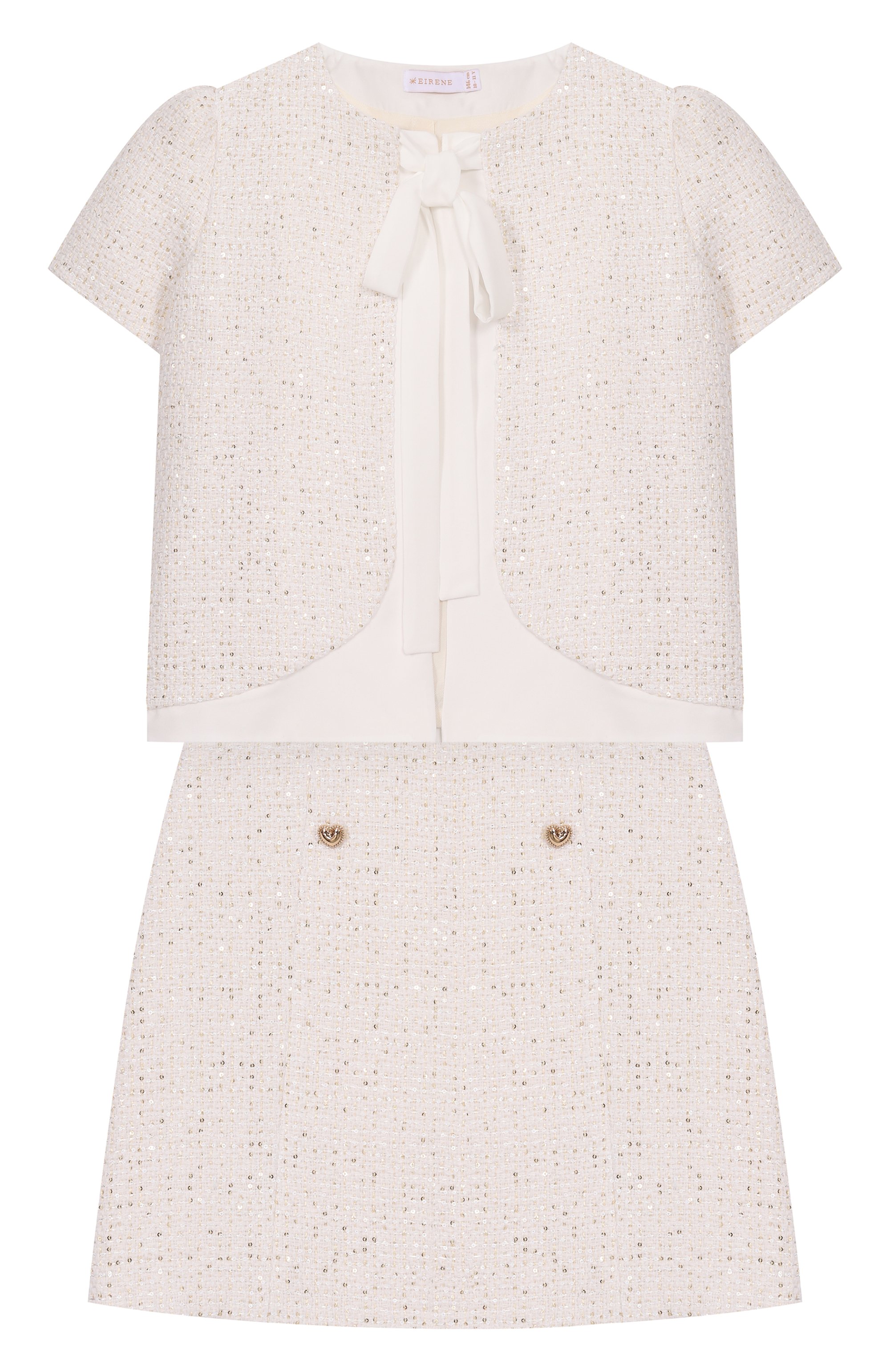 Твидовый костюм EIRENE кремового цвета по цене 34750 руб., арт. SS2639, фото 1 Твидовый костюм EIRENE, арт. SS2639, фото 1