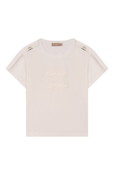 Хлопковая футболка ELIE SAAB JUNIOR, арт. EFTS023/TS0059