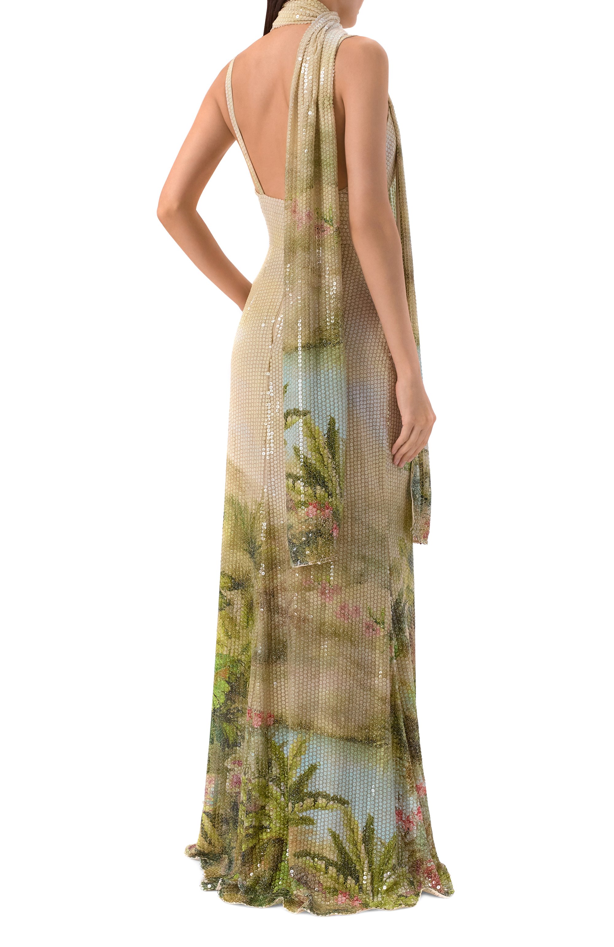 Платье с отделкой пайетками ELIE SAAB, арт. D0632PS25_SET, фото 3
