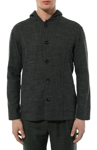 Куртка-рубашка из шерсти и шелка KITON, арт. UMCLUCAK0643C, фото 3