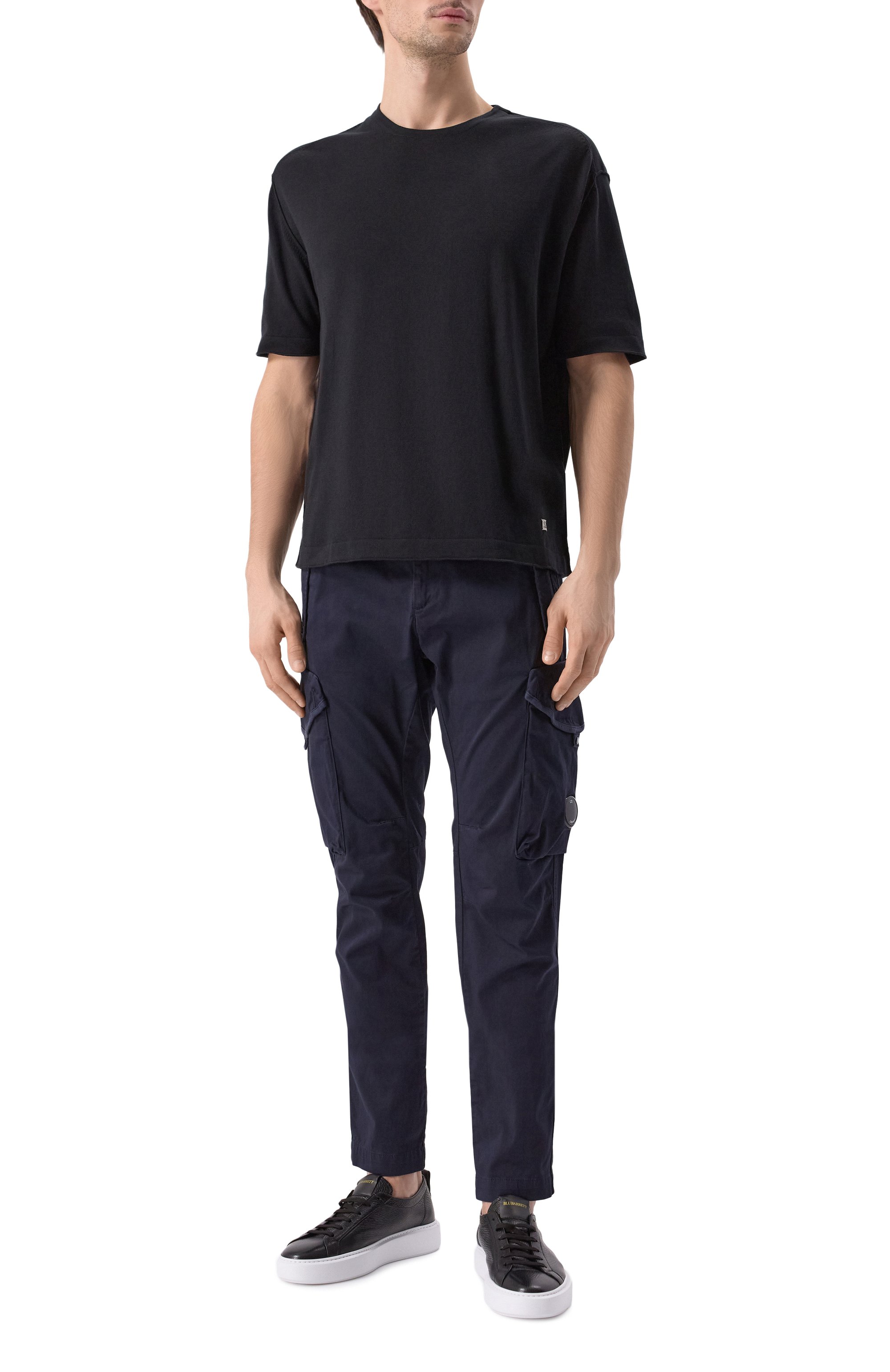 Хлопковый джемпер C.P. COMPANY черного цвета по цене 29650 руб., арт. 18CMKN075A004037A, фото 2 Хлопковый джемпер C.P. COMPANY, арт. 18CMKN075A004037A, фото 2