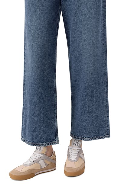 Кожаные кеды chloé kick CHLOÉ бежевого цвета по цене 88500 руб., арт. CH25W07IVE09238W, фото 2 Кожаные кеды chloé kick CHLOÉ, арт. CH25W07IVE09238W, фото 2