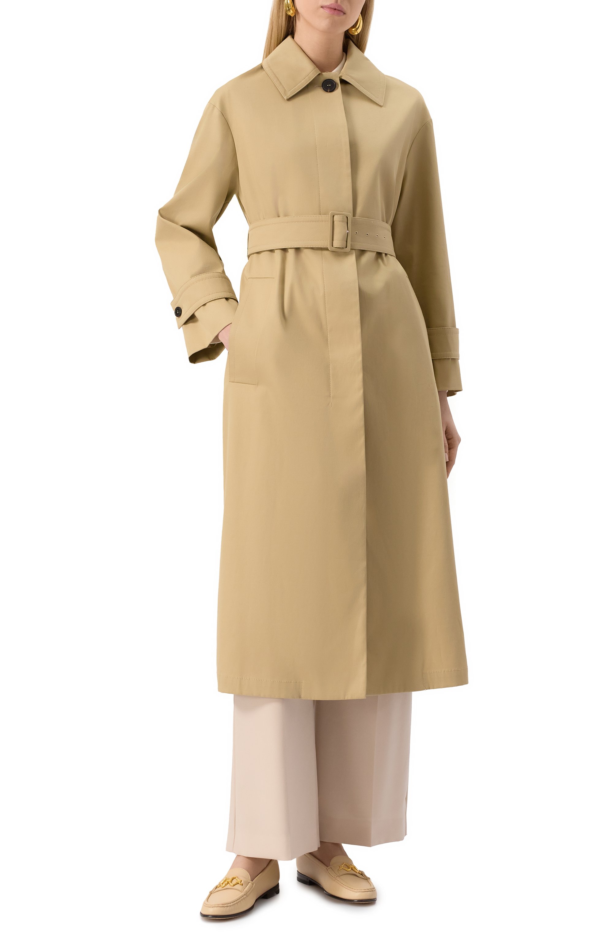 Хлопковый плащ MAX MARA STUDIO, арт. PIST0IA, фото 3