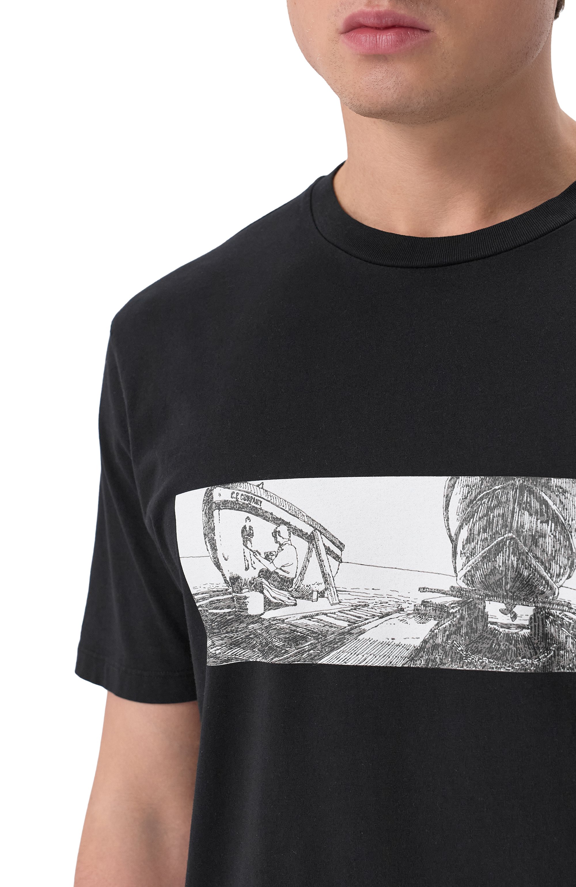 Хлопковая футболка C.P. COMPANY, арт. 18CMTS319A005431G, фото 5