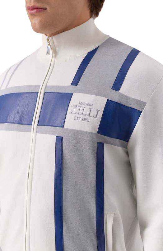 Спортивный костюм из хлопка и шелка Zilli JSU011M0144VCHE00/52 Белый  JSU011M0144VCHE00/52 Фото 6
