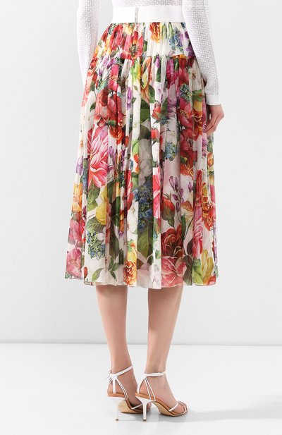 Шелковая юбка DOLCE & GABBANA разноцветного цвета по цене 181000 руб., арт. F4BR3T/IS1AK, фото 4 Шелковая юбка DOLCE & GABBANA, арт. F4BR3T/IS1AK, фото 4