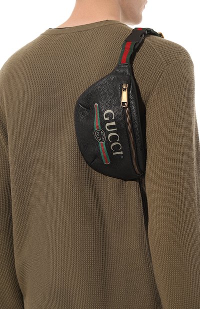 Кожаная поясная сумка gucci print small GUCCI, арт. 527792 0GCCT, фото 2