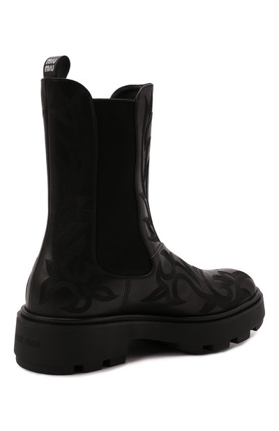 Кожаные ботинки MIU MIU, арт. 5U631D-3AQP-F0002-045, фото 5