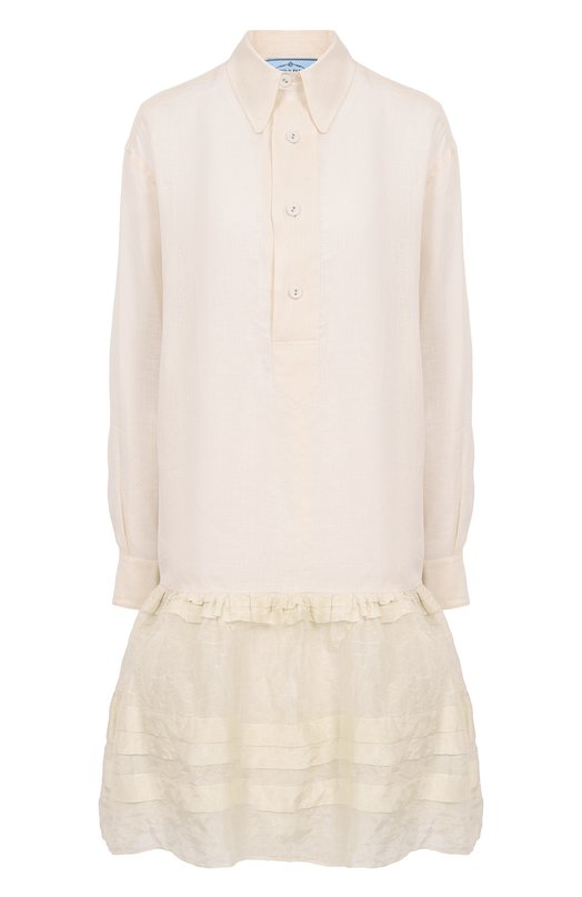 Льняное платье Prada P3N09/14ZC Кремовый P3N09/14ZC