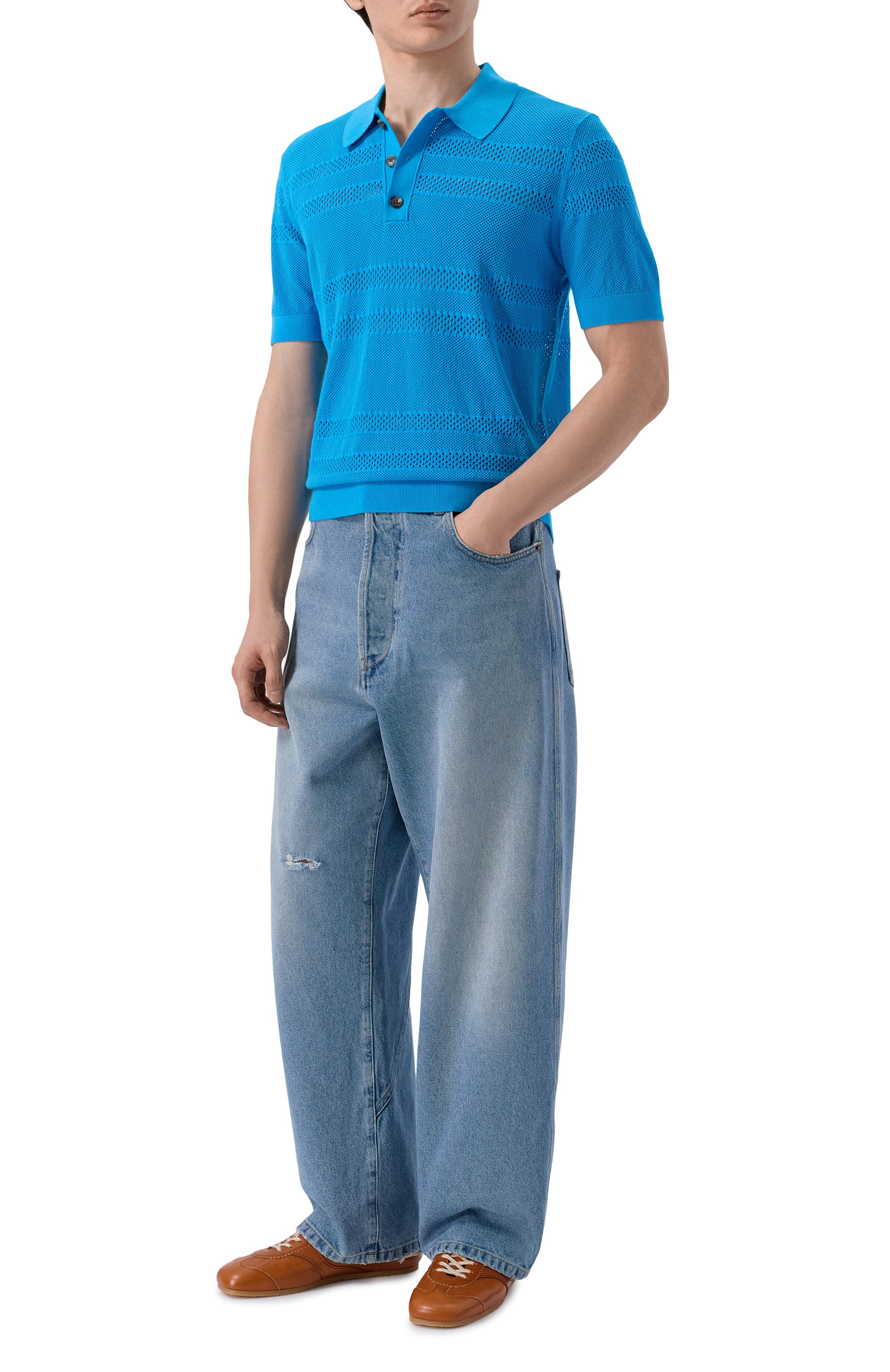 Поло из вискозы DRIES VAN NOTEN, арт. 021217/3701, фото 2