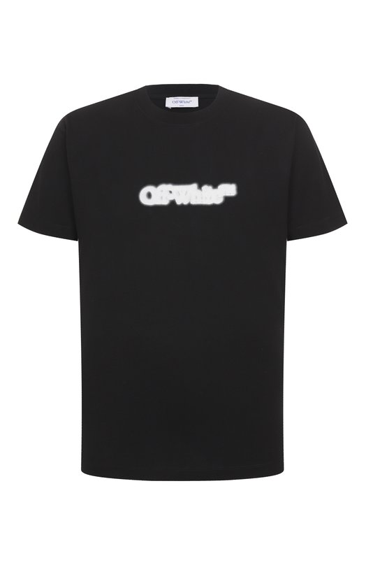 Хлопковая футболка Off-White 0MAA027S25JER00B Чёрный 0MAA027S25JER00B