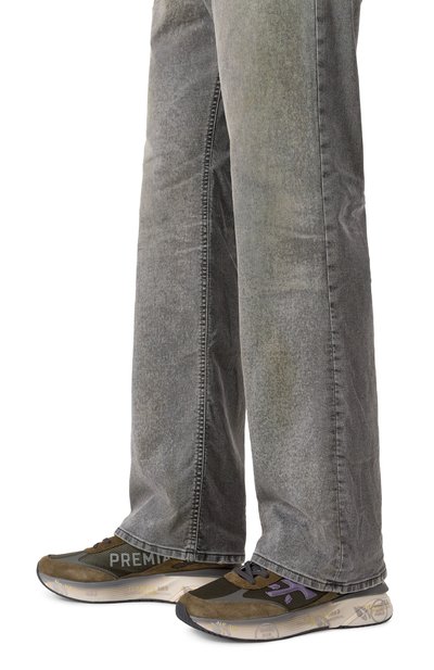 Комбинированные кроссовки moerun PREMIATA хаки цвета по цене 32000 руб., арт. M0ERUN/VAR 7771, фото 3 Комбинированные кроссовки moerun PREMIATA, арт. M0ERUN/VAR 7771, фото 3