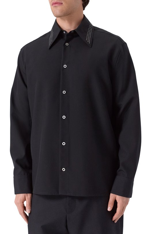 Шерстяная рубашка Jil Sander J22DL0318-J40249 Чёрный  J22DL0318-J40249 Фото 3