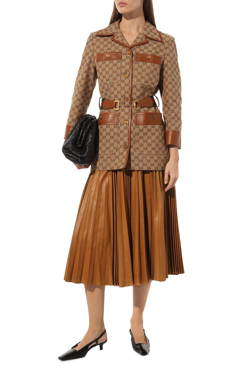 Кожаная юбка GUCCI, арт. 663898 XNAOZ, фото 2