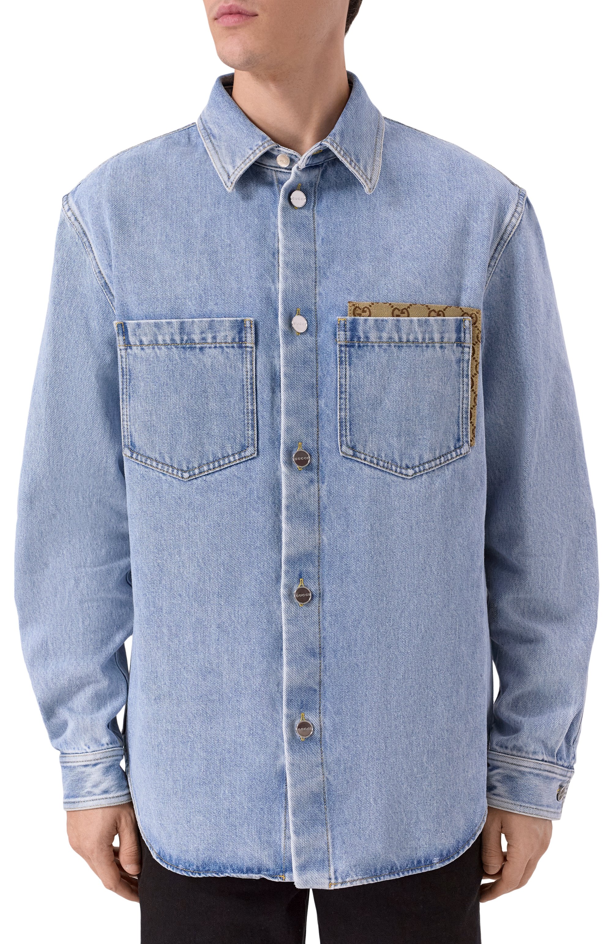 Джинсовая рубашка GUCCI, арт. 835220/XDDCY, фото 3