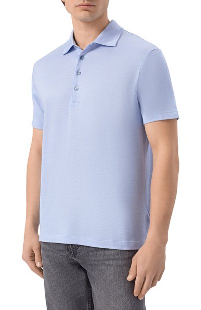 Поло из шелка и хлопка PAUL&SHARK, арт. 26411223, фото 3