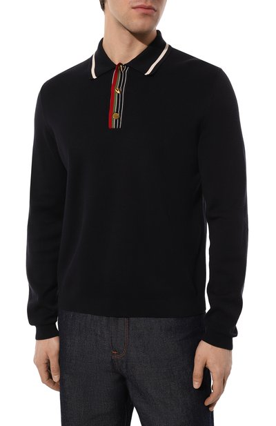 Хлопковое поло GUCCI, арт. 626271 XKBFV, фото 3