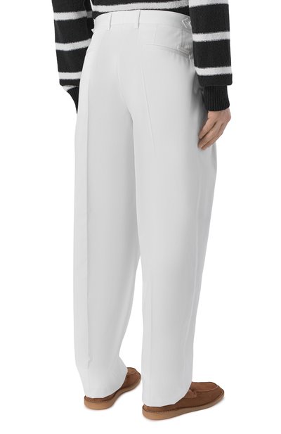 Хлопковые брюки DOLCE & GABBANA белого цвета по цене 111500 руб., арт. GP1B9T/FU60K, фото 4 Хлопковые брюки DOLCE & GABBANA, арт. GP1B9T/FU60K, фото 4