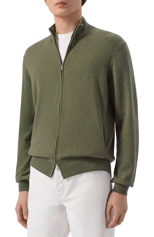 Кашемировый кардиган Loro Piana FAM9318 Хаки  FAM9318 Фото 3