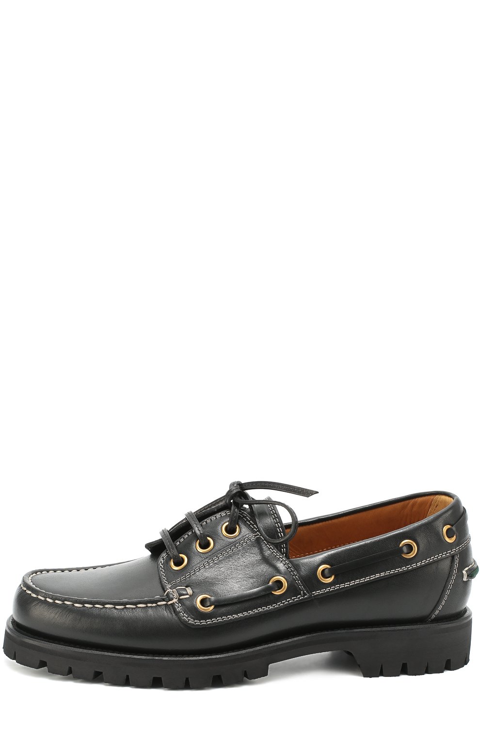 Кожаные топсайдеры на рифленой подошве GUCCI, арт. 450714/DTN20, фото 3