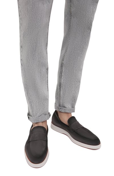 Замшевые лоферы SANTONI, арт. MGDG17101BARBGEXG62, фото 3