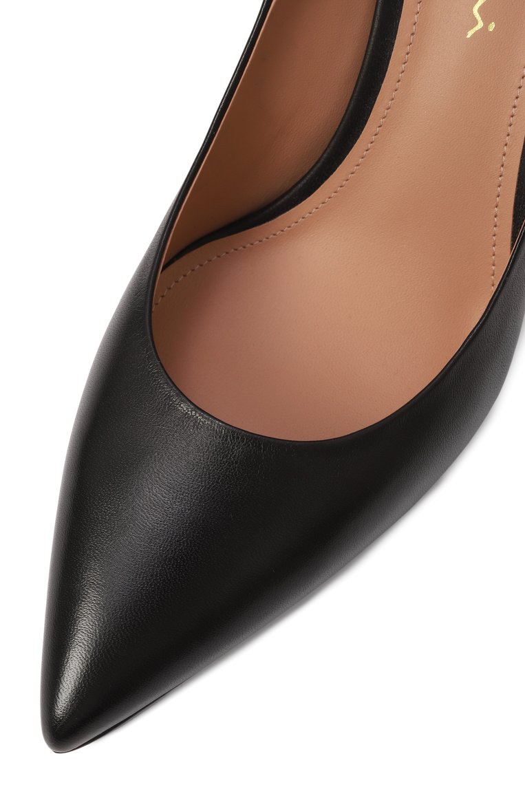 Женские кожаные туфли SANTONI черного цвета, арт. WDIG70945HI2NSZA | Фото 7 (Подошва: Плоская; Материал внутренний: Натуральная кожа; Каблук высота: Высокий; Материал внешний: Натуральная кожа; Каблук тип: Шпилька; Автоматизация состава: Проставлено; Автоматизация ТО: Проставлено)