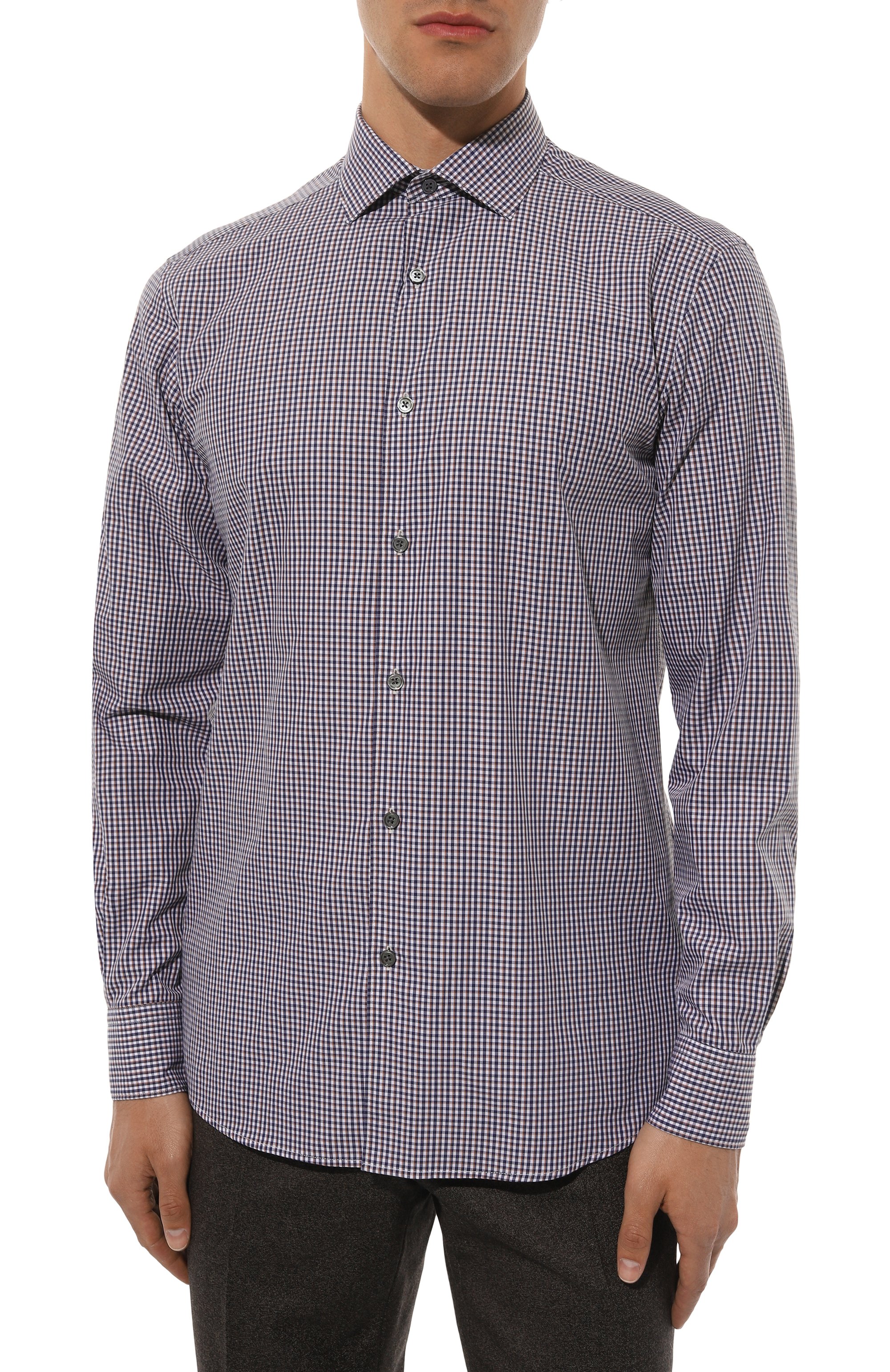 Хлопковая рубашка ZEGNA, арт. UDX02A7/SRF5, фото 3