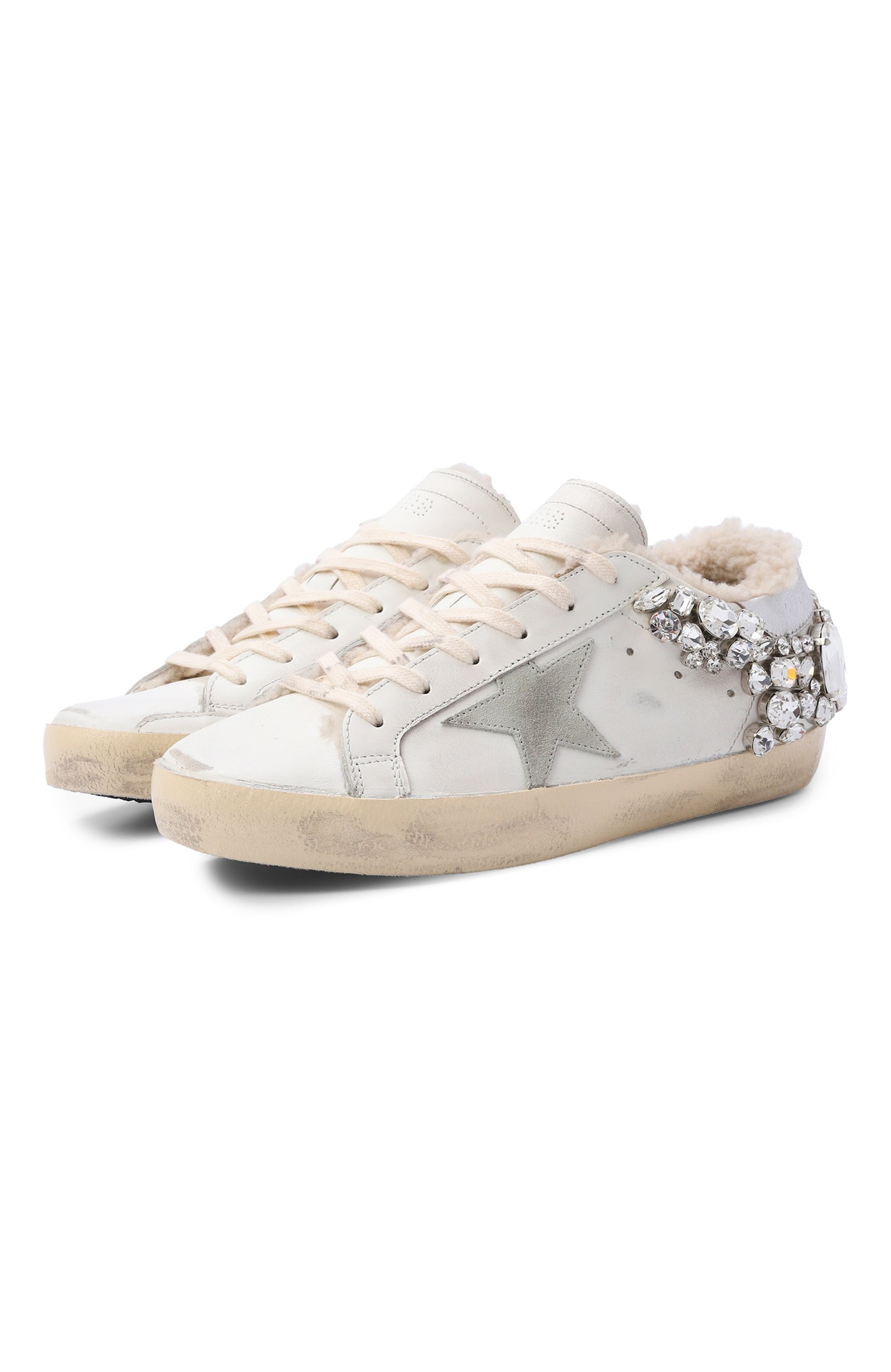 Кожаные кеды super-star GOLDEN GOOSE DELUXE BRAND, арт. GWF00174.F003355, фото 1