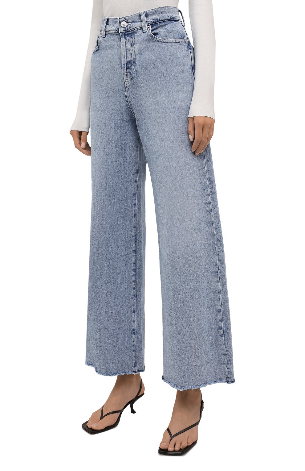 Джинсы 7 FOR ALL MANKIND голубого цвета по цене 21850 руб., арт. JSZ0B75TL0, фото 3 Джинсы 7 FOR ALL MANKIND, арт. JSZ0B75TL0, фото 3
