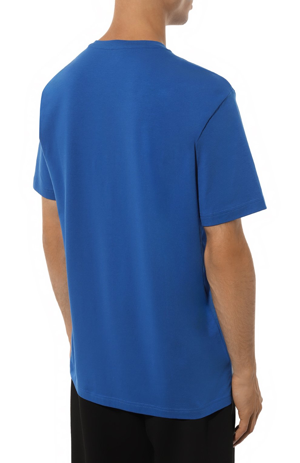 Хлопковая футболка EA7 синего цвета по цене 7450 руб., арт. 6DPT62/PJVQZ/XXL, фото 4 Хлопковая футболка EA7, арт. 6DPT62/PJVQZ/XXL, фото 4