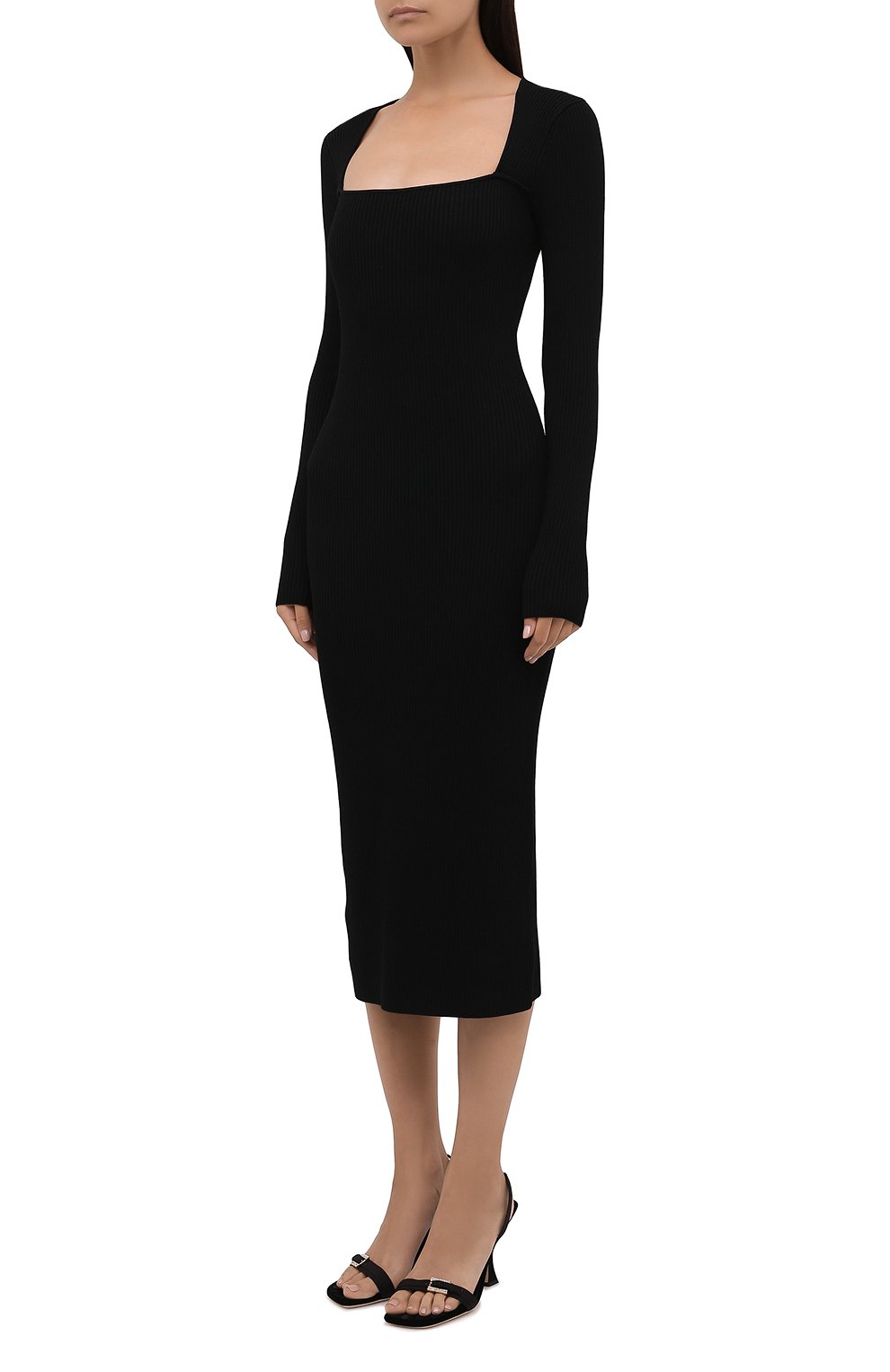 Платье GANNI черного цвета по цене 23050 руб., арт. K1544, фото 3 Платье GANNI, арт. K1544, фото 3