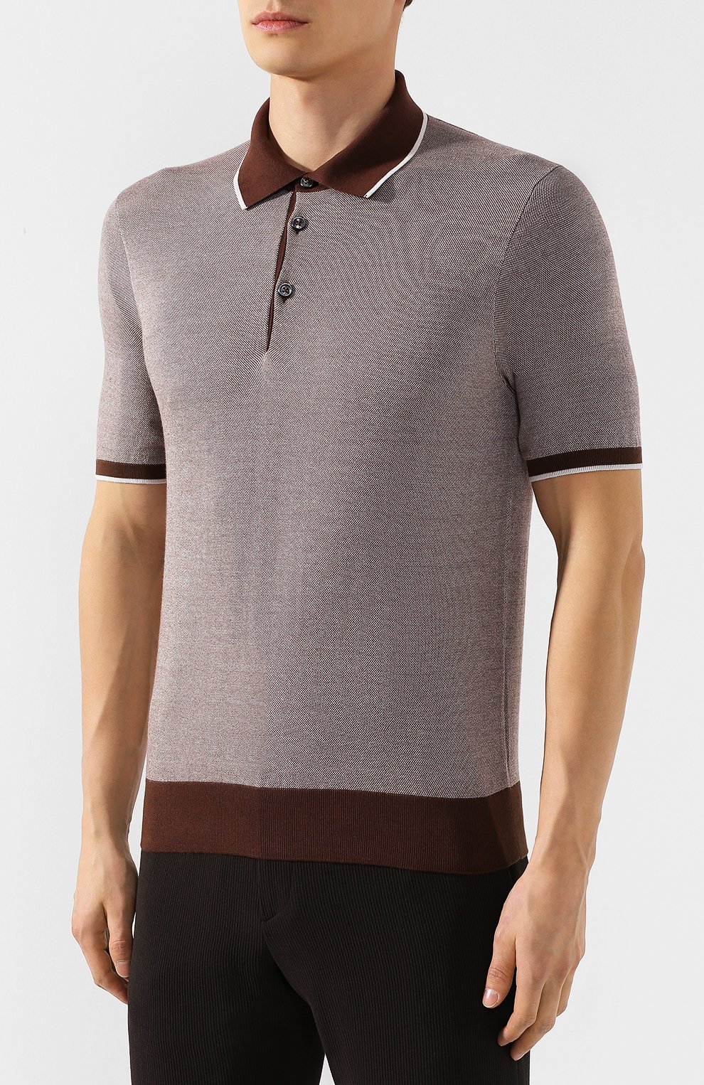 Поло из смеси хлопка и кашемир�а FIORONI, арт. MK20608C2, фото 3