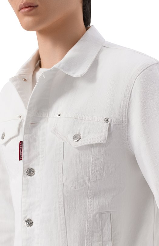 Джинсовая куртка Dsquared2 S74AM1673/S39781 Белый  S74AM1673/S39781 Фото 5