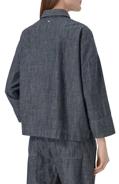 Джинсовая рубашка LORENA ANTONIAZZI синего цвета по цене 61400 руб., арт. E2632CA42A/9526, фото 4 Джинсовая рубашка LORENA ANTONIAZZI, арт. E2632CA42A/9526, фото 4