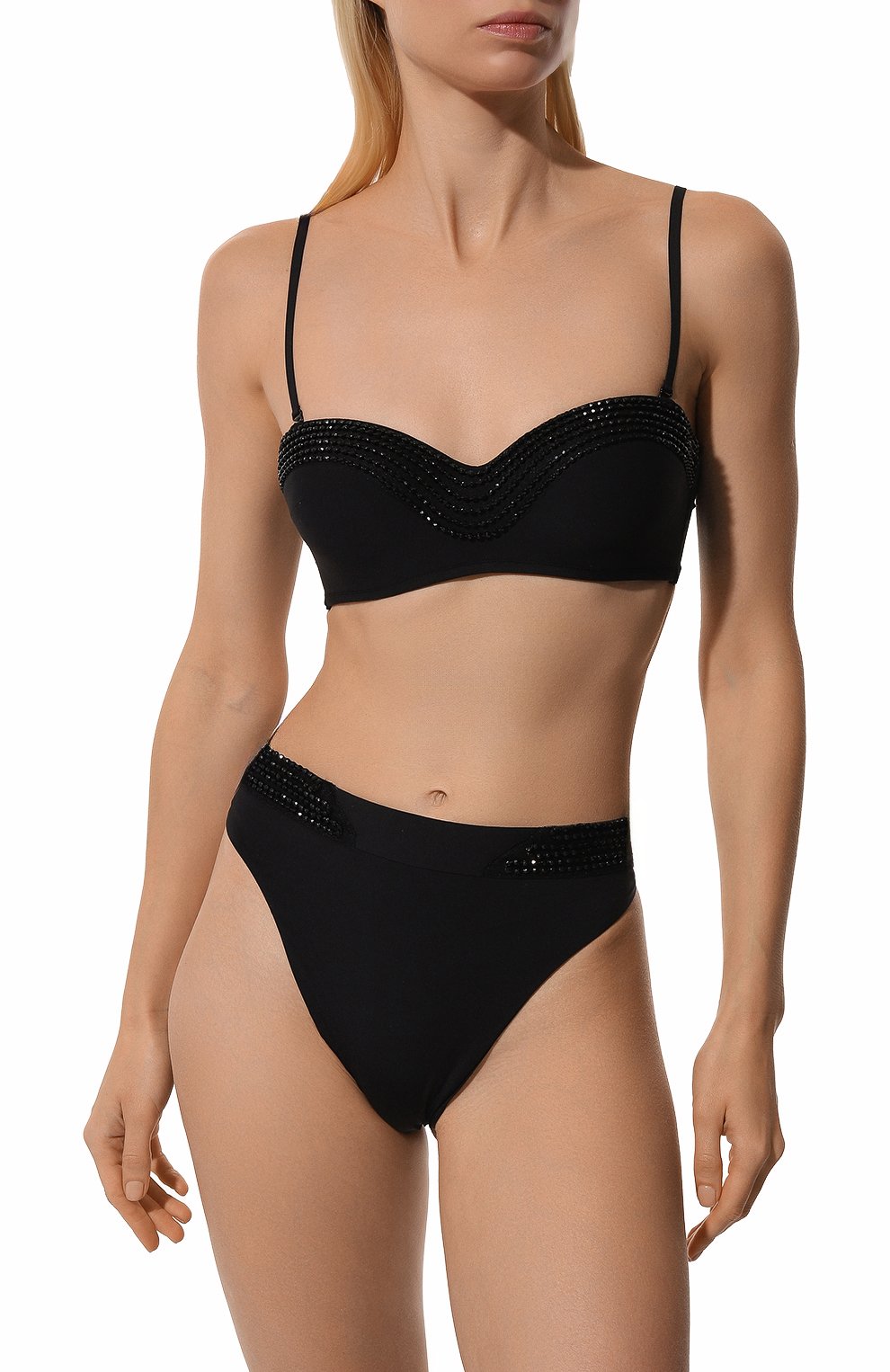 Плавки-бикини LA PERLA черного цвета по цене 33950 руб., арт. PLB040040, фото 2 Плавки-бикини LA PERLA, арт. PLB040040, фото 2
