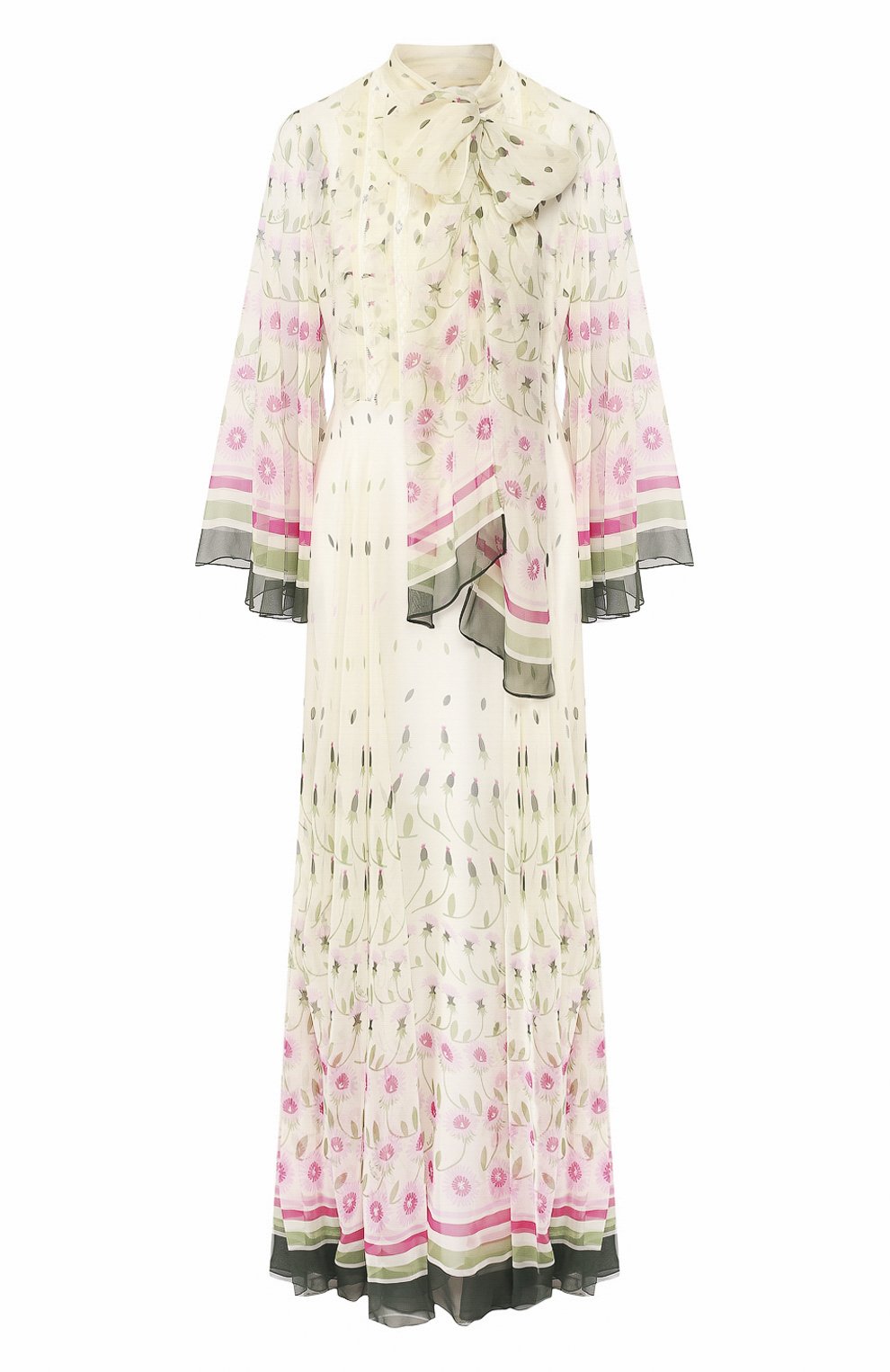 Шелковое платье VALENTINO белого цвета по цене 725500 руб., арт. TB3VDAA055H, фото 1 Шелковое платье VALENTINO, арт. TB3VDAA055H, фото 1