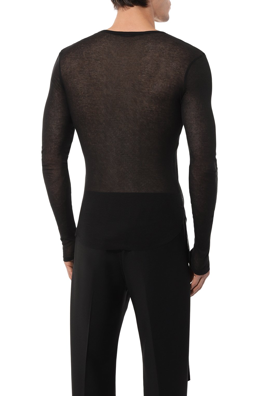 Хлопковый лонгслив ANN DEMEULEMEESTER, арт. 2402-M-JTS10-FA434-099, фото 4