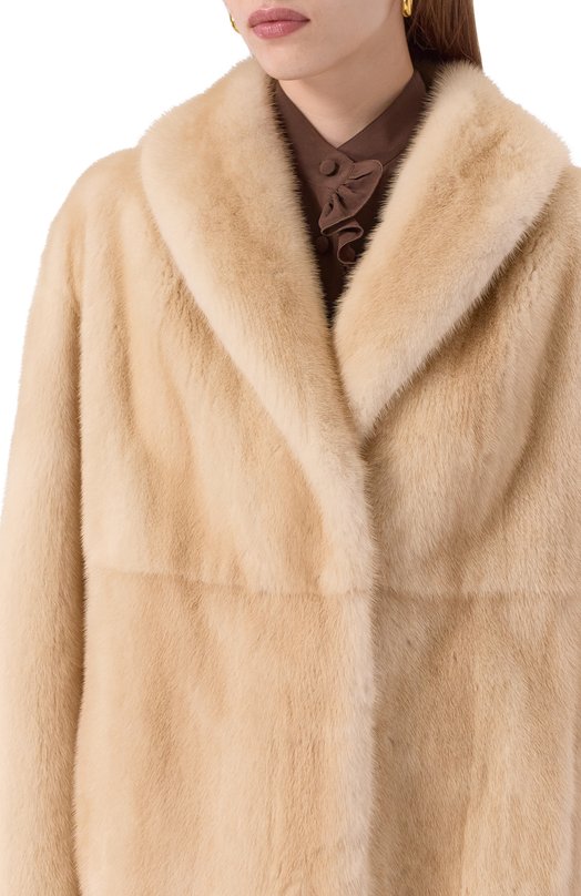 Шуба из норки Emil Shabaev М171 Кремовый  М171 Фото 5