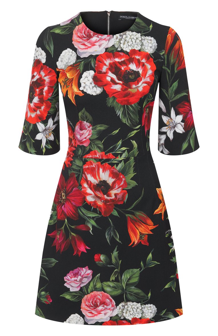 Платье из вискозы и хлопка DOLCE & GABBANA, арт. F6TWTT/FSRQT, фото 1