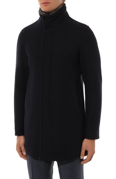 Шерстяное пальто с воротником из бобра HERNO, арт. CA0071U/39601, фото 3