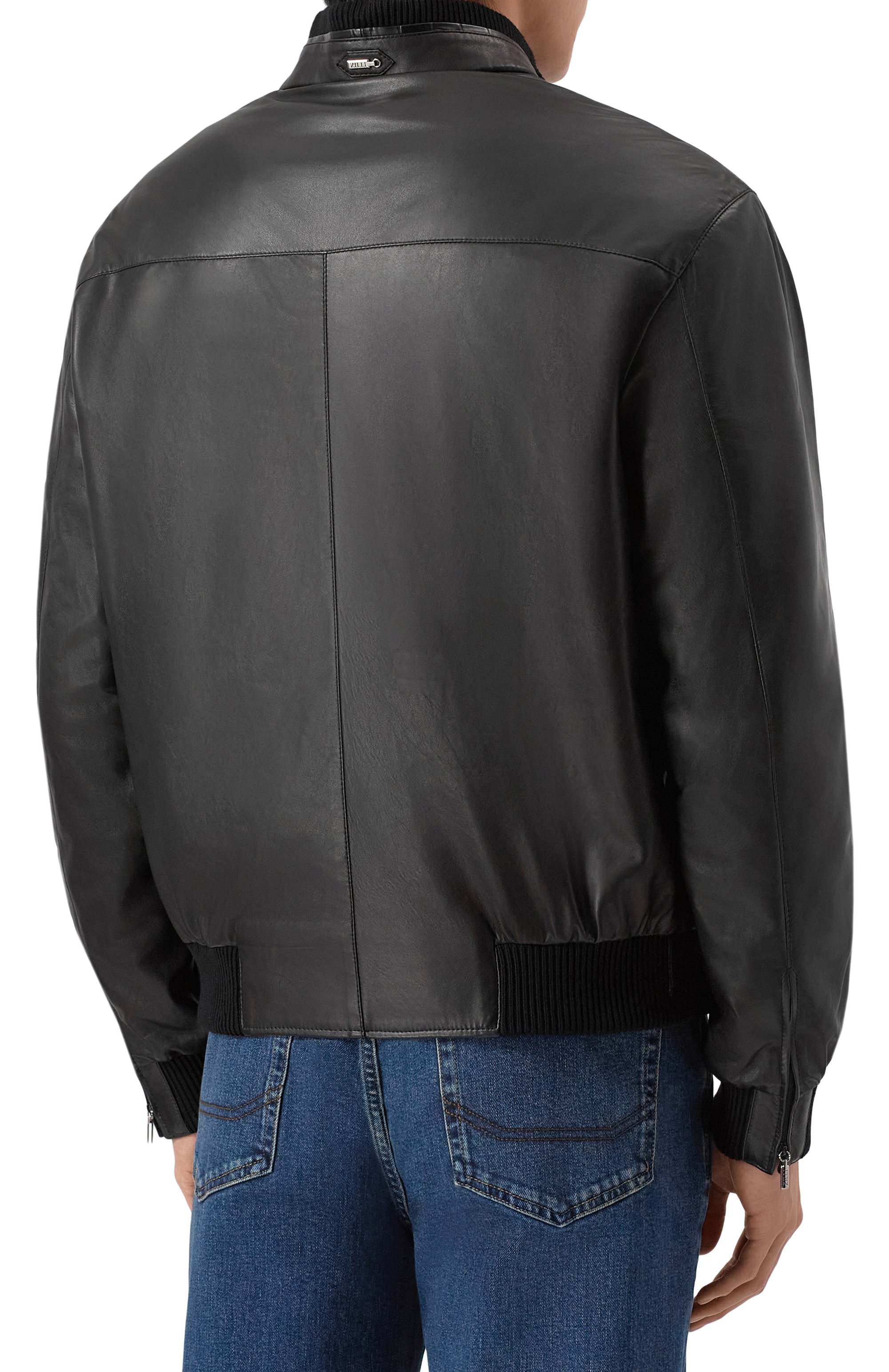 Бомбер с отделкой из кожи аллигатора ZILLI черного цвета по цене 1200000 руб., арт. AR0NH3M1972VPIP00, фото 4 Бомбер с отделкой из кожи аллигатора ZILLI, арт. AR0NH3M1972VPIP00, фото 4