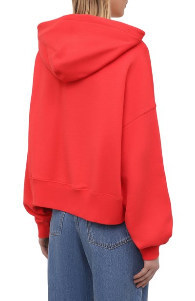 Хлопковое худи MSGM красного цвета по цене 21050 руб., арт. 3041MDM86 217299, фото 4 Хлопковое худи MSGM, арт. 3041MDM86 217299, фото 4