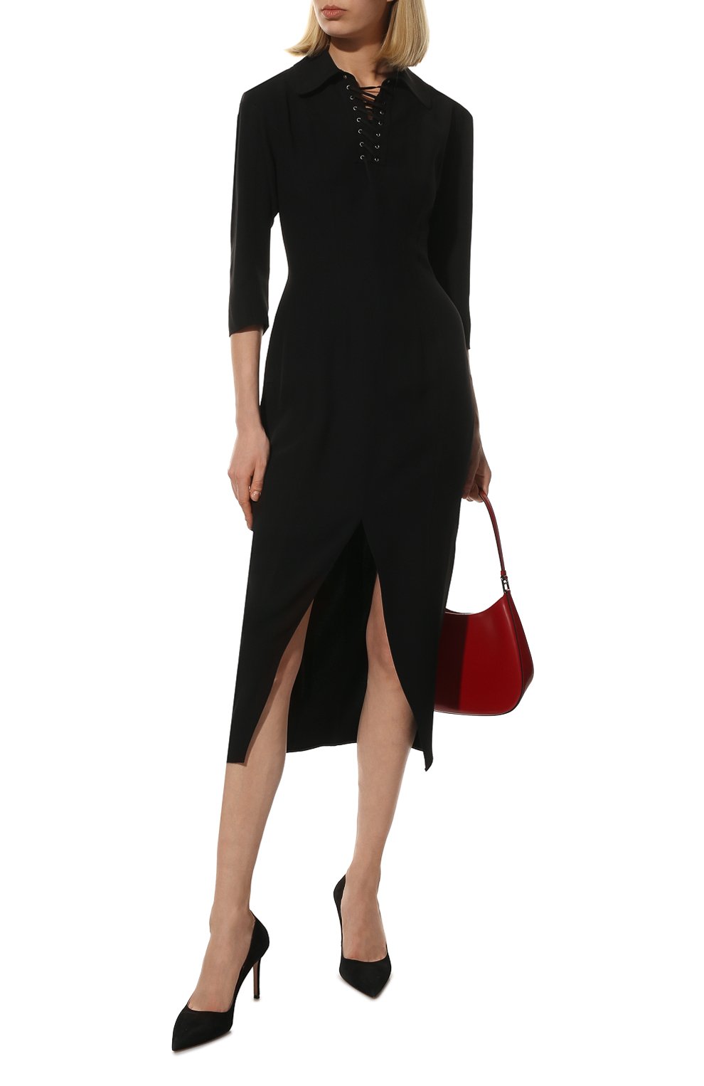 Замшевые туфли на шпильке PRADA, арт. 1I834I-8-F0002-85, фото 2