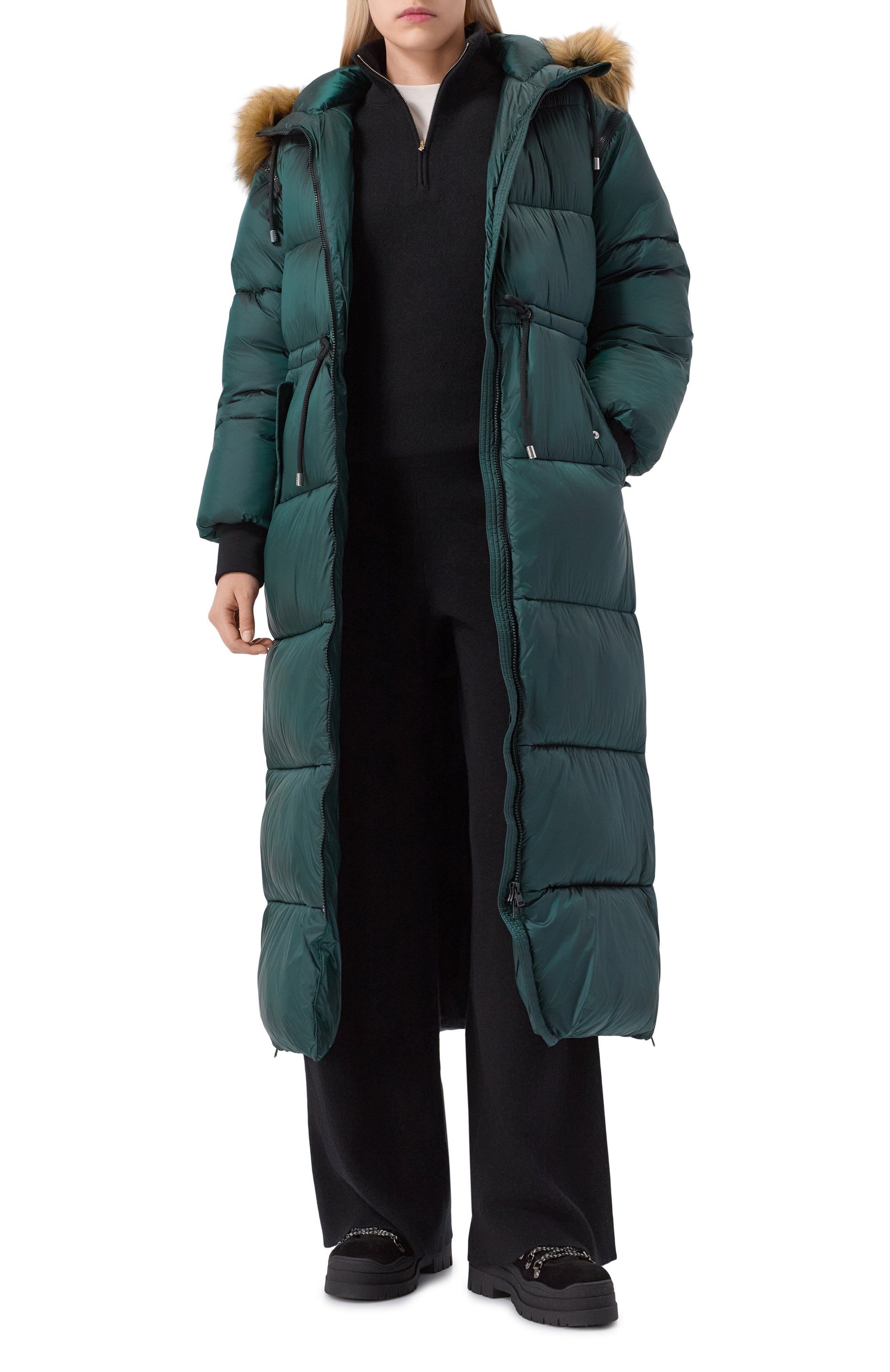 Пуховик HUGO темно-зеленого цвета по цене 59950 руб., арт. 50547222, фото 2 Пуховик HUGO, арт. 50547222, фото 2