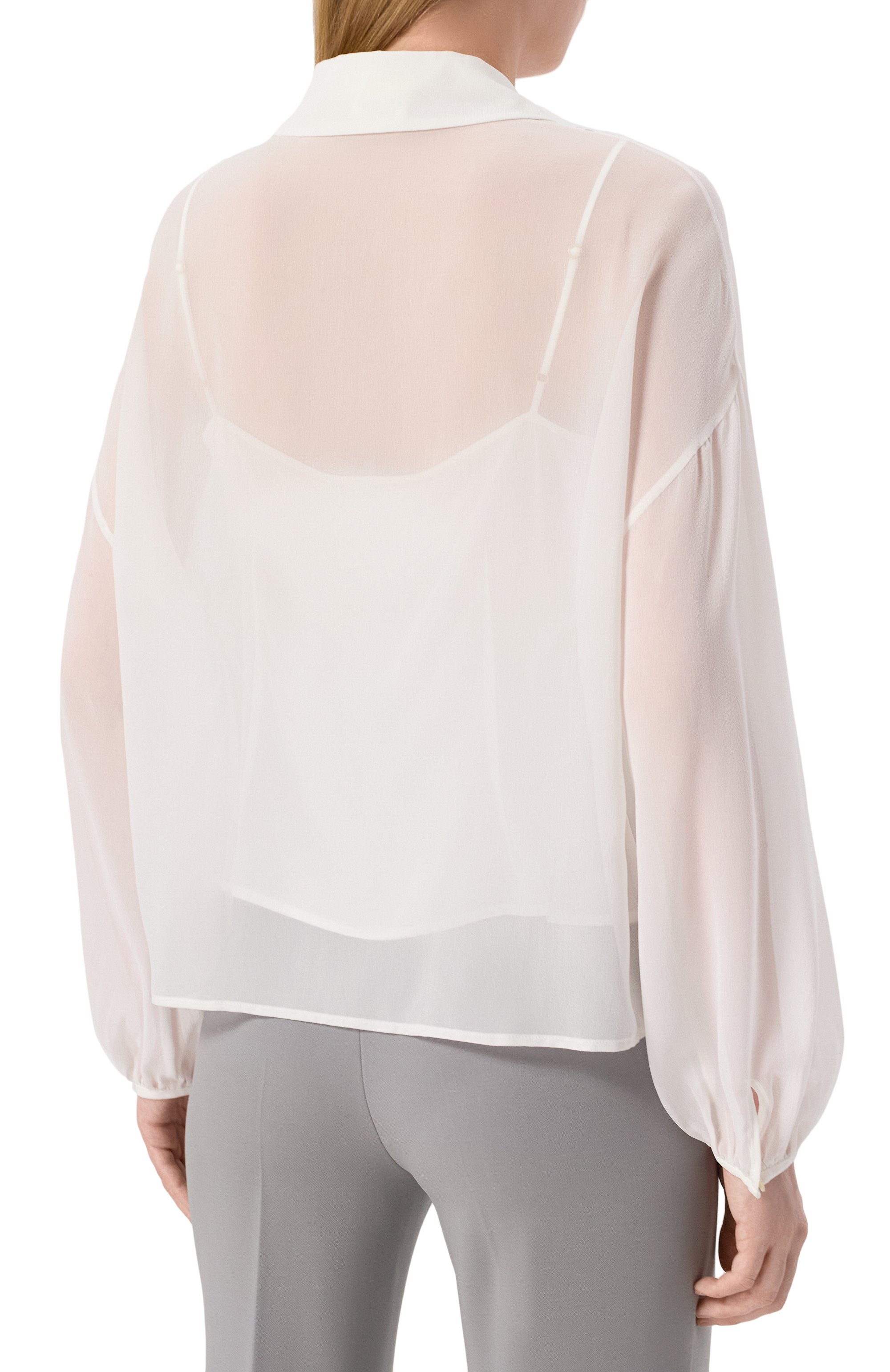 Шелковая блузка MAX MARA STUDIO, арт. VALDAI, фото 4