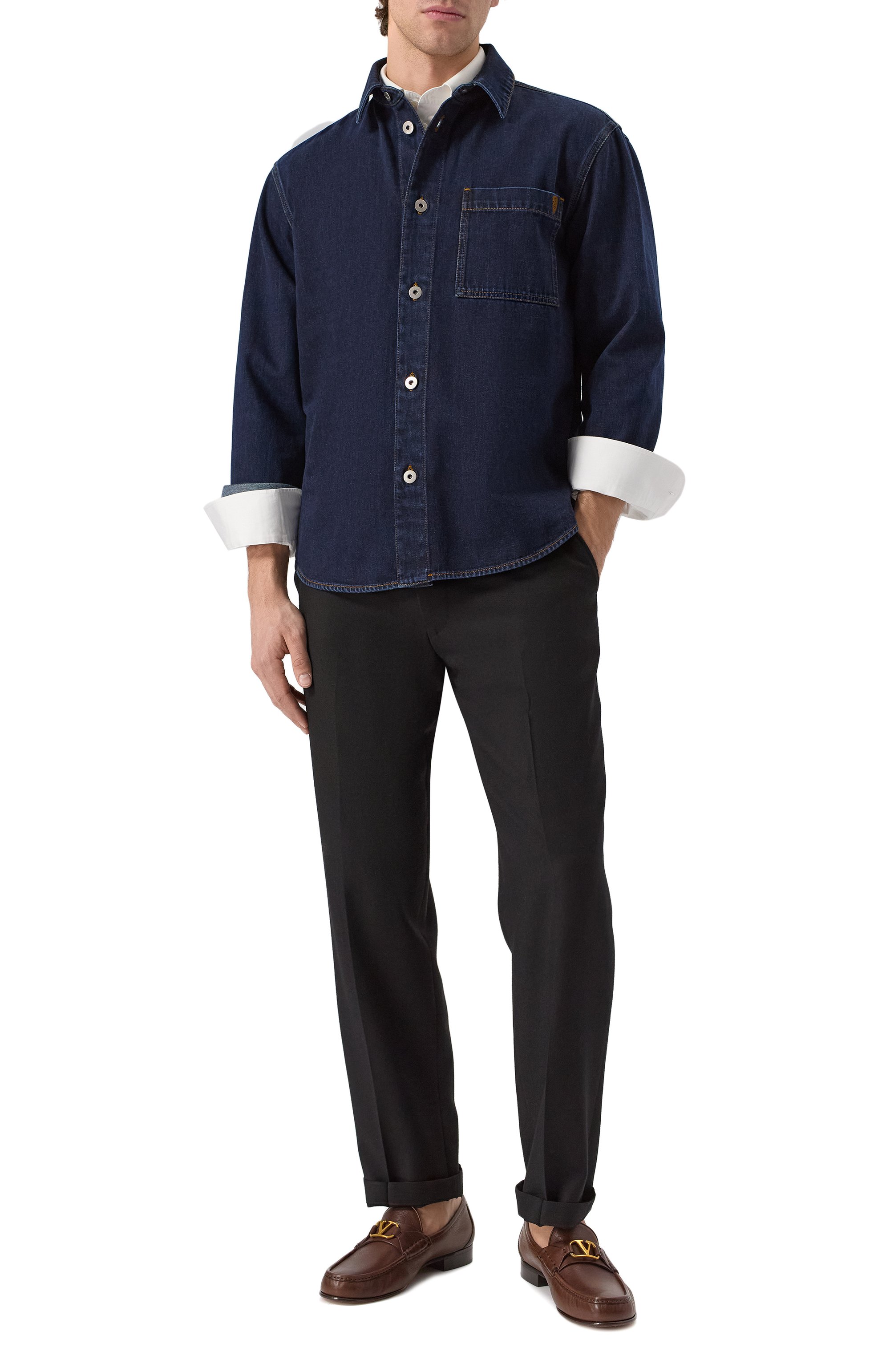 Джинсовая рубашка BURBERRY, арт. 8099416, фото 2