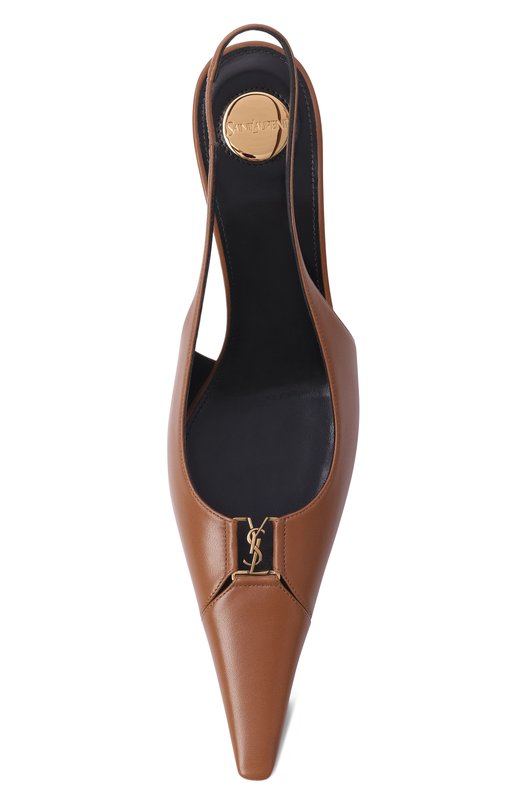 Кожаные туфли Babylone Breteuil 75 Saint Laurent 858966/AADF1 Коричневый  858966/AADF1 Фото 6